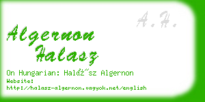 algernon halasz business card